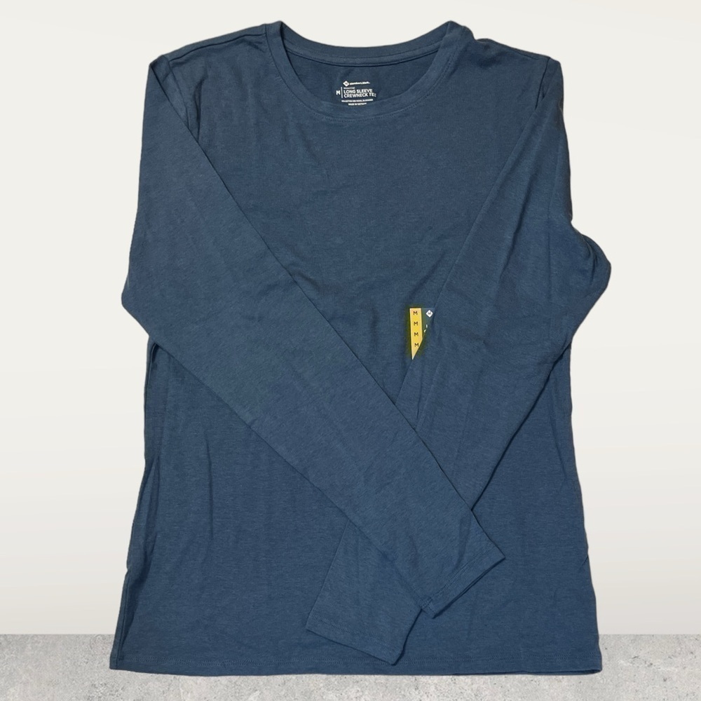 MEMBERS MARK Essential long sleeve t-shirt - BLUE - SMALL or MEDIUM Available